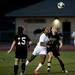 Huron senior Casie Ammerman watches a headed ball in the game against Skyline on Thursday, May 30. Daniel Brenner I AnnArbor.com